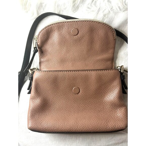 Kate Spade Jackson Street Harlyn Pebbled Leather Crossbody Two-Tone Beige & Rose - Picture 3 of 10